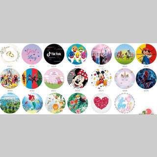 Round Character Themed Backdrop