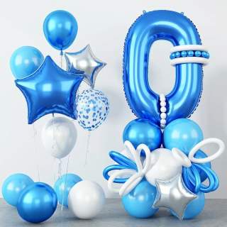 Blue and White Stack