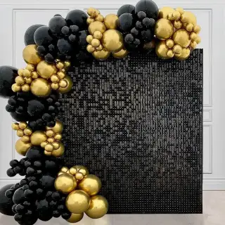 Black and Gold Backdrop
