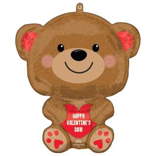 Large Valentine Foil Bear Balloon