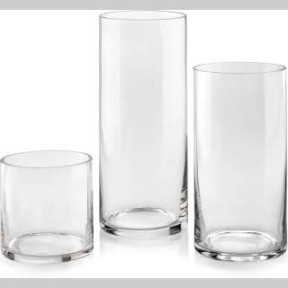 3 Tier Cylinder Glass Vases