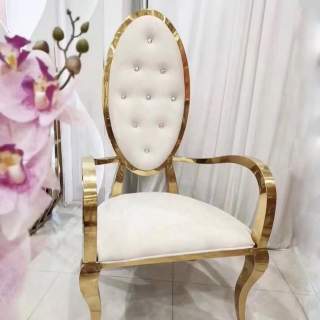 Button Detail Arm Chairs