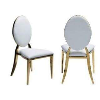 Round Back Gold Detail Chairs