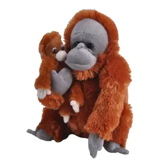Mum and Baby Orangutan 38cm