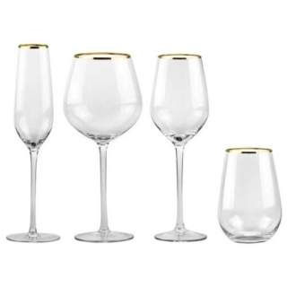 Gold Trim Glassware