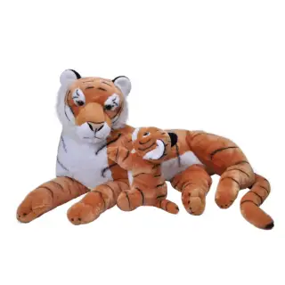 Jumbo Mum and Baby Tiger 76cm